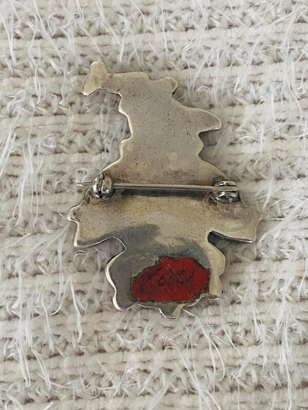 Zuni Vintage Sterling Silver Channel Inlay Zuni Thunderbird Pin Brooch/ - Image 2