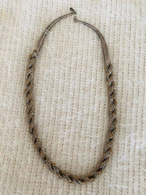 Vintage Navajo 21 Inch Sterling Silver Twisted Liquid Silver Necklace/ - Image 3