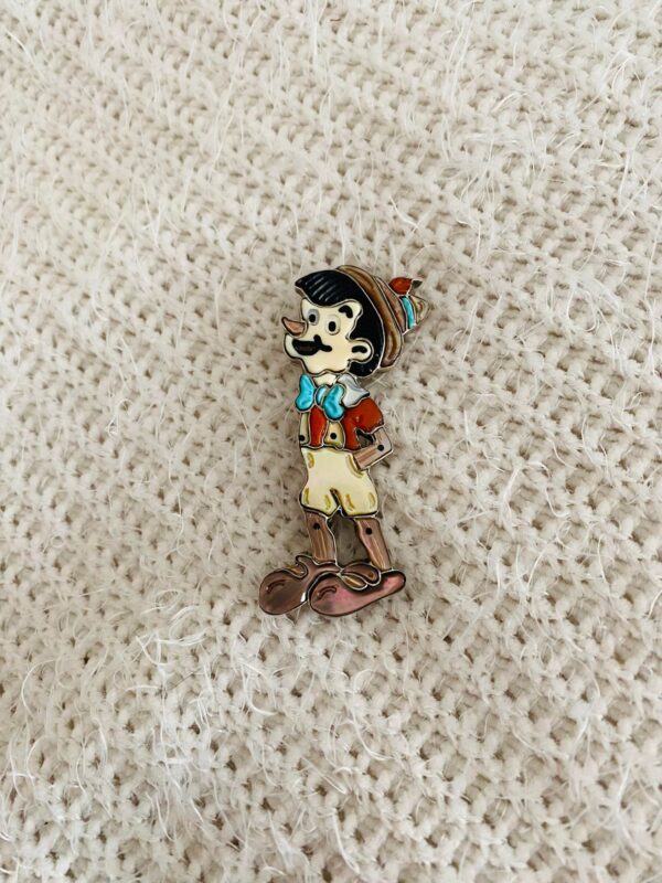 Vintage Zuni Sterling Silver Disney Pinocchio Pin Pendant/